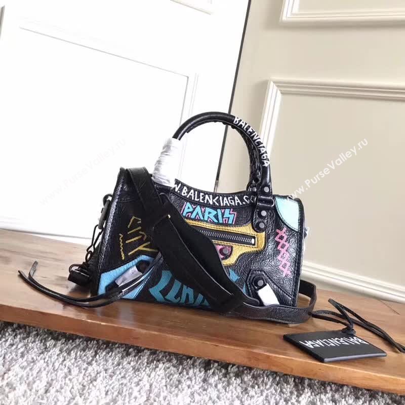 BALENCIAGA GRAFFITI CLASSIC CITY MINI 146268