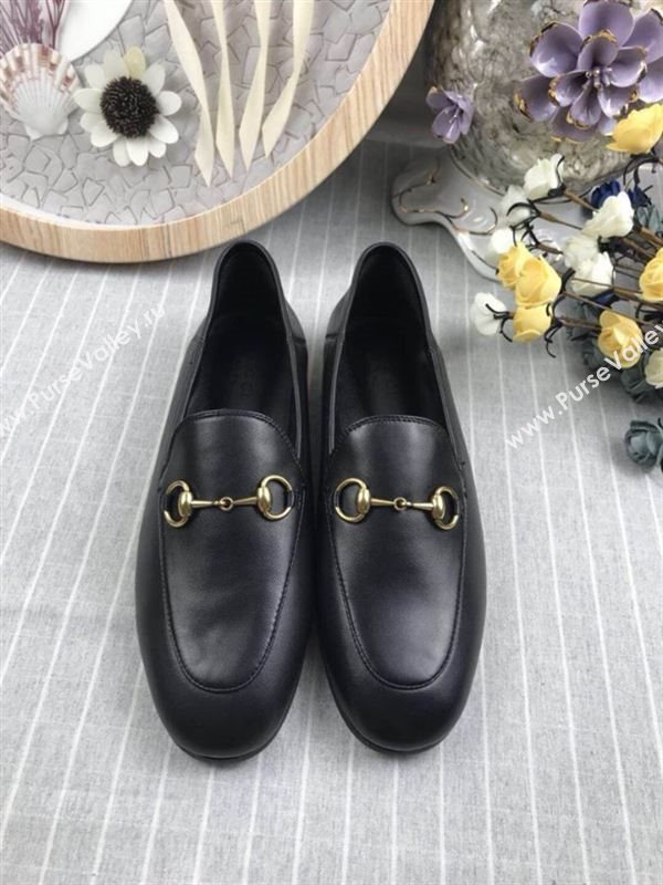 Gucci Leather Horsebit Loafers 180734