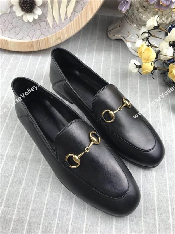 Gucci Leather Horsebit Loafers 180734