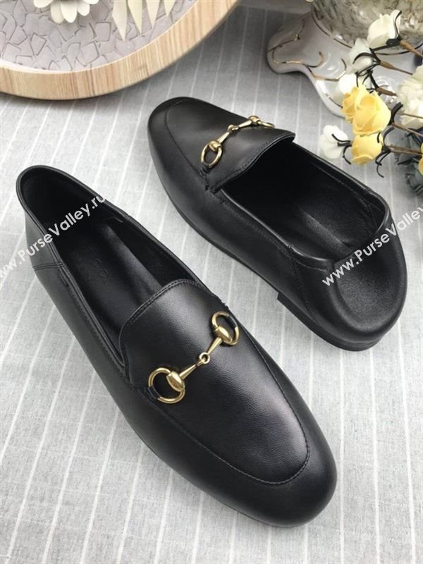 Gucci Leather Horsebit Loafers 180734