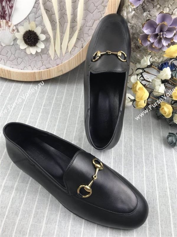 Gucci Leather Horsebit Loafers 180734