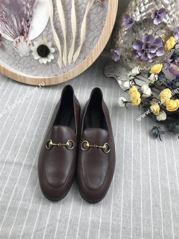 Gucci Leather Horsebit Loafers 180733