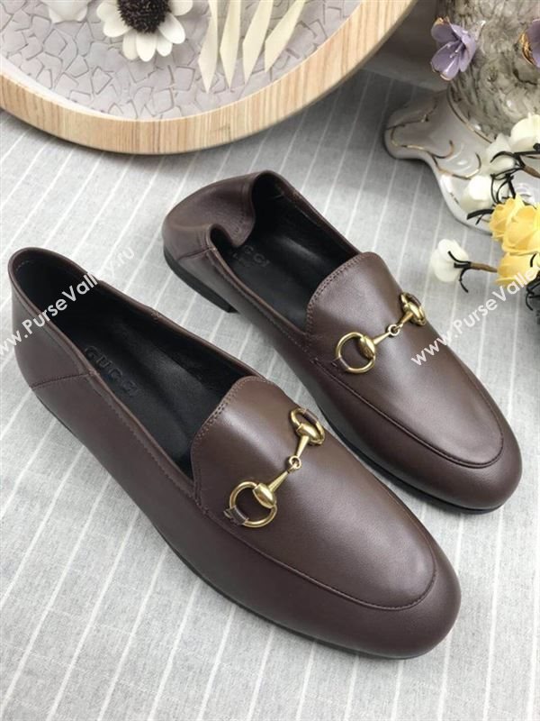 Gucci Leather Horsebit Loafers 180733