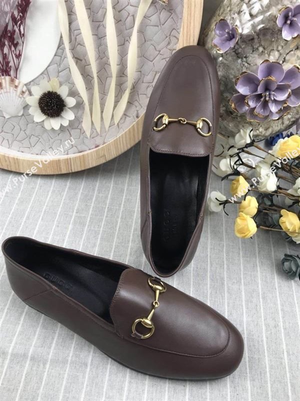 Gucci Leather Horsebit Loafers 180733