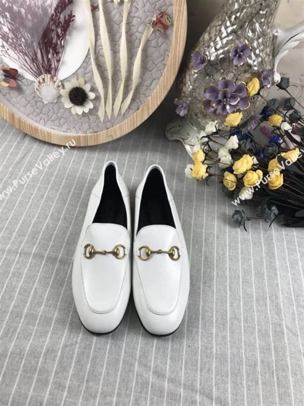 Gucci Leather Horsebit Loafers 180727