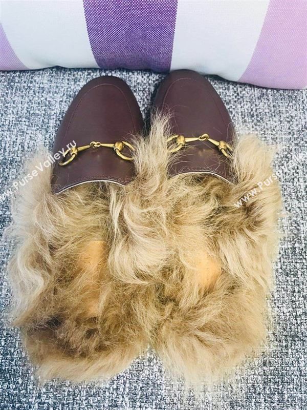 Gucci Princetown Leather Slippers 181056
