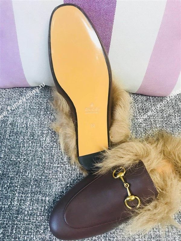 Gucci Princetown Leather Slippers 181056