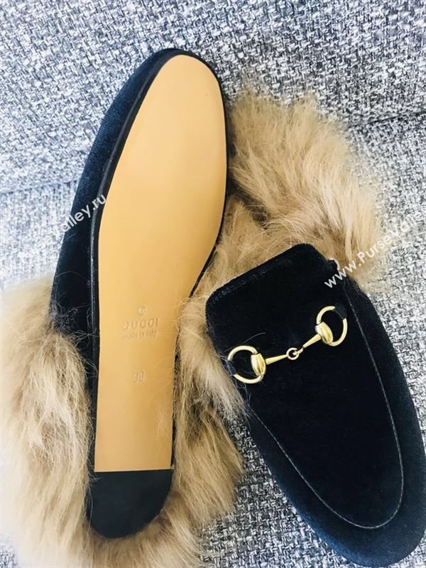 Gucci Princetown Velvet Slippers 181168