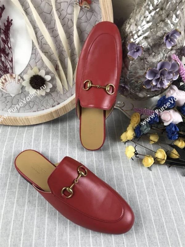Gucci Princetown Leather Slippers 180812