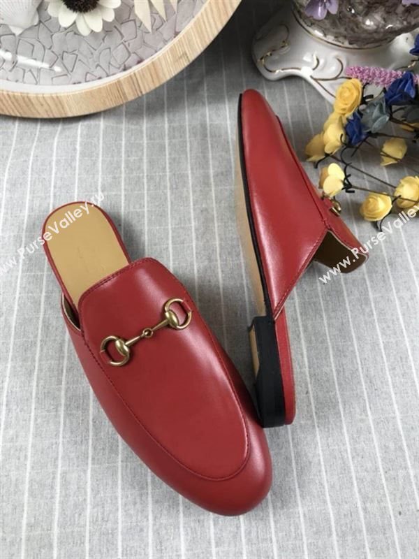 Gucci Princetown Leather Slippers 180812