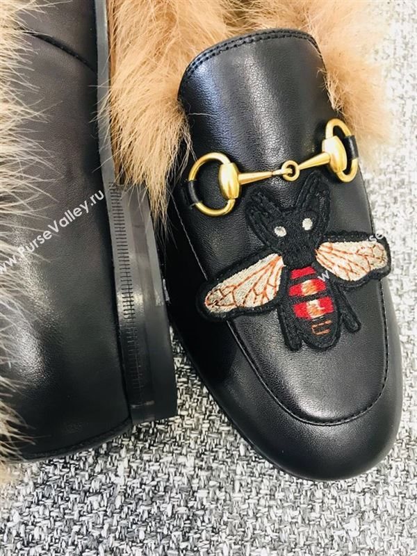 Gucci Princetown Leather Slippers 181071