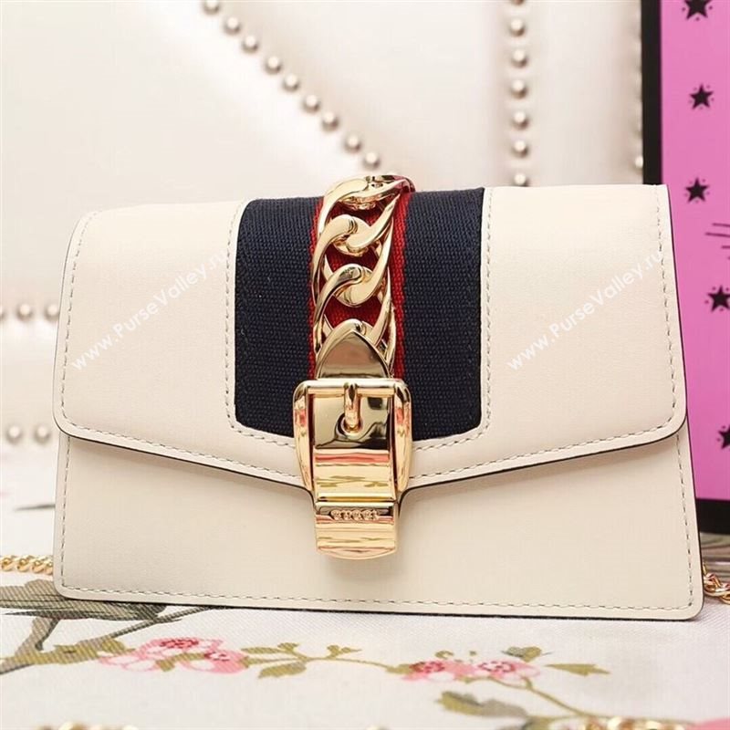 Gucci Sylvie Leather Mini Chain Bag 193819