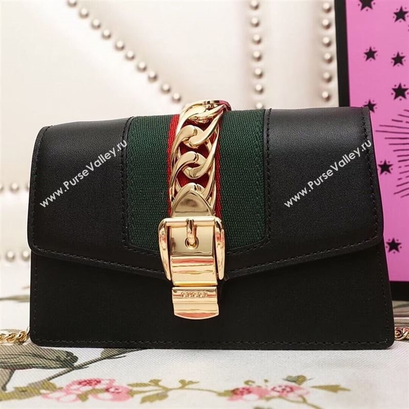 Gucci Sylvie Leather Mini Chain Bag 193817