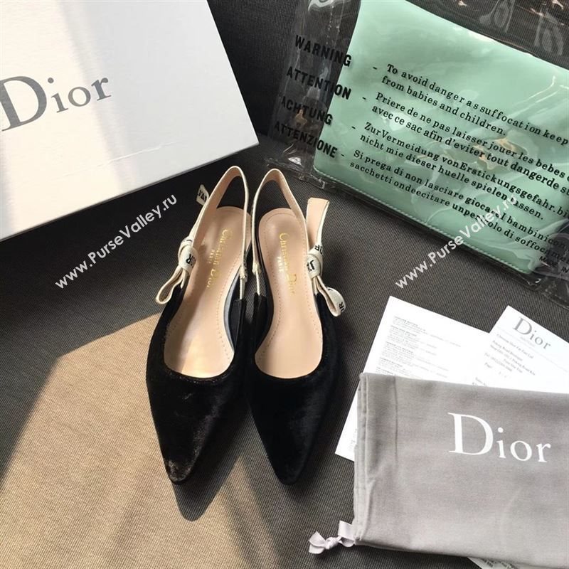 Dior Velvet Slingback Flat 190857