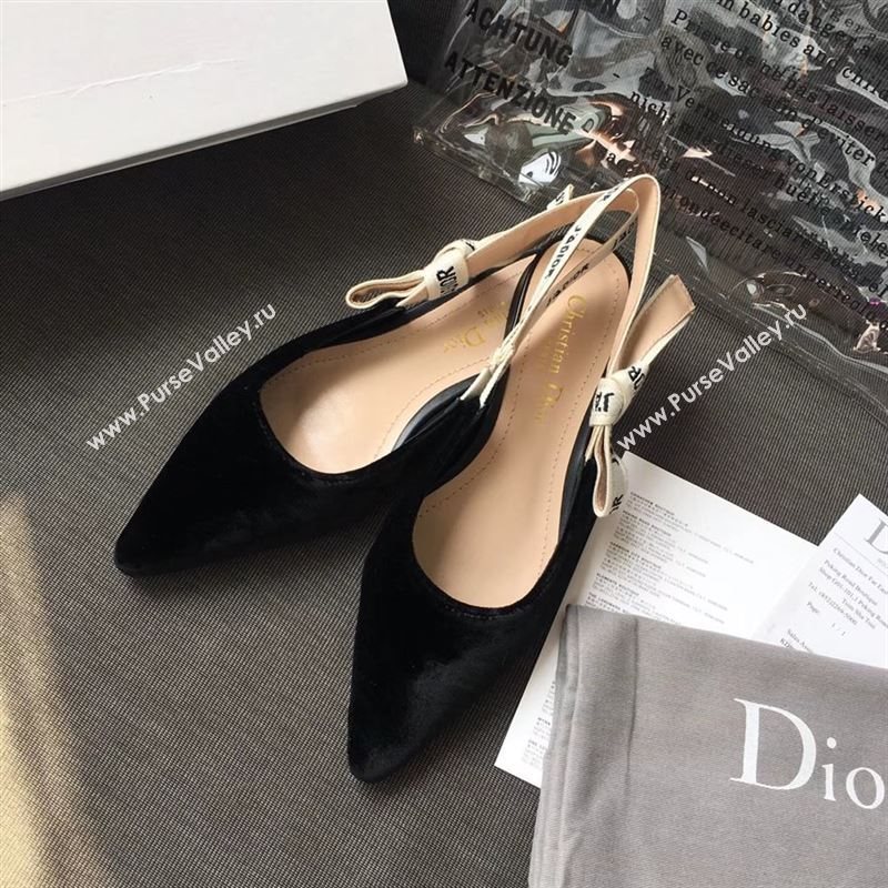 Dior Velvet Slingback Flat 190857