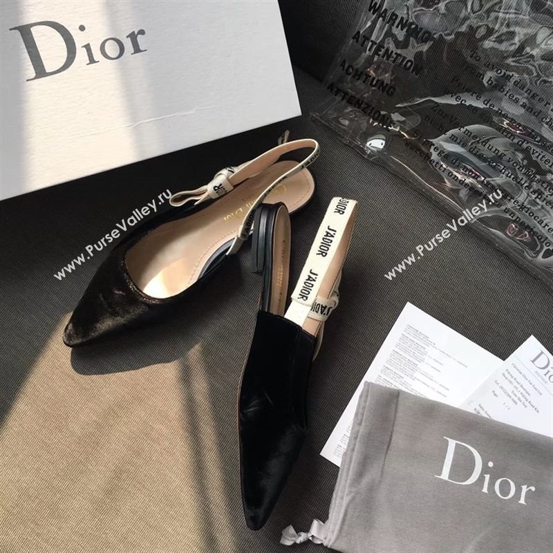 Dior Velvet Slingback Flat 190857