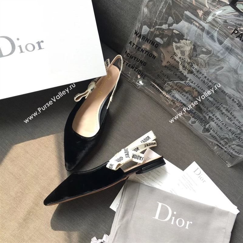 Dior Velvet Slingback Flat 190857