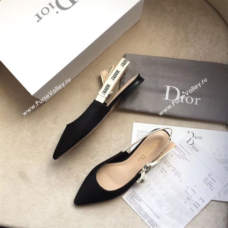 Dior Canvas Slingback Flat 190534