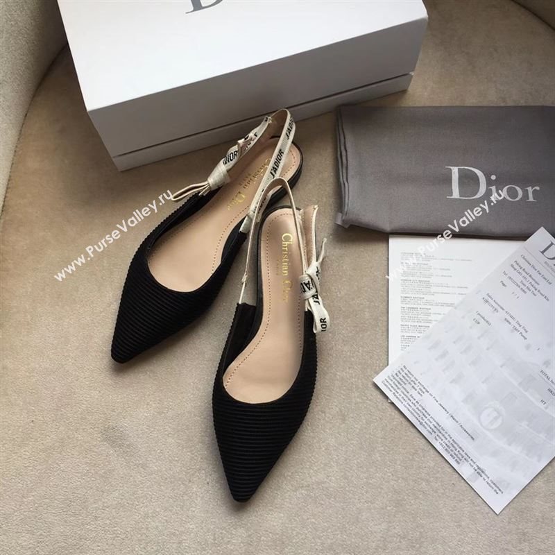 Dior Canvas Slingback Flat 190534