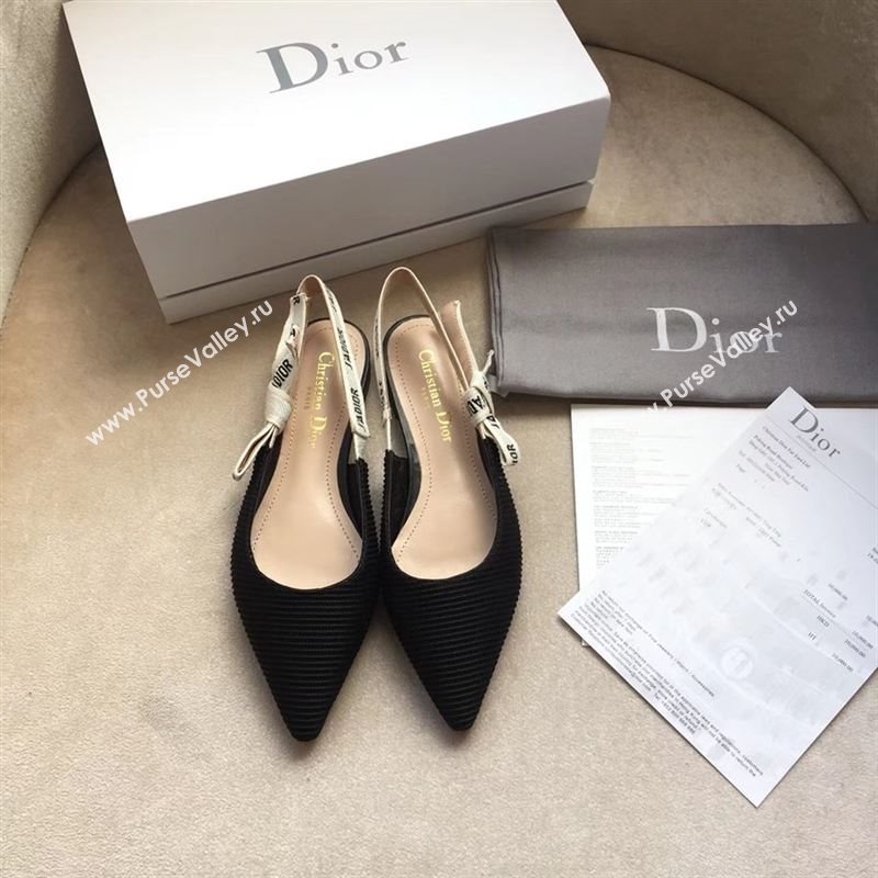 Dior Canvas Slingback Flat 190534