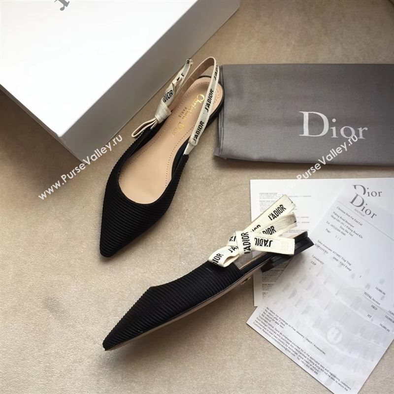 Dior Canvas Slingback Flat 190534