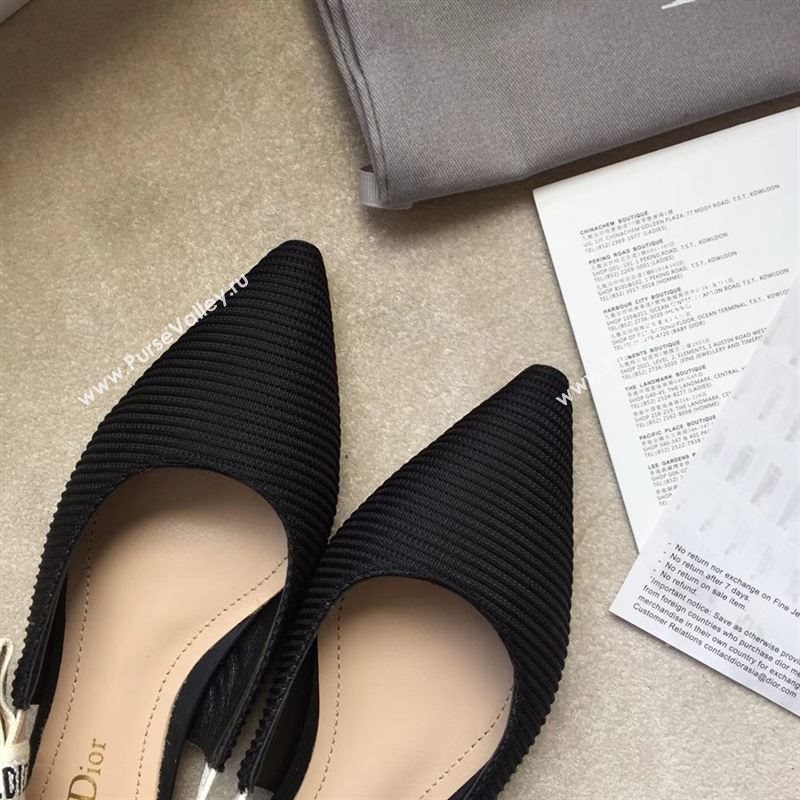 Dior Canvas Slingback Flat 190534