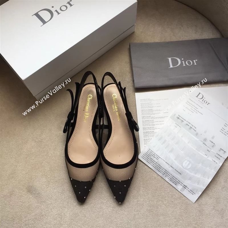 Dior Tulle Slingback Flat 190618