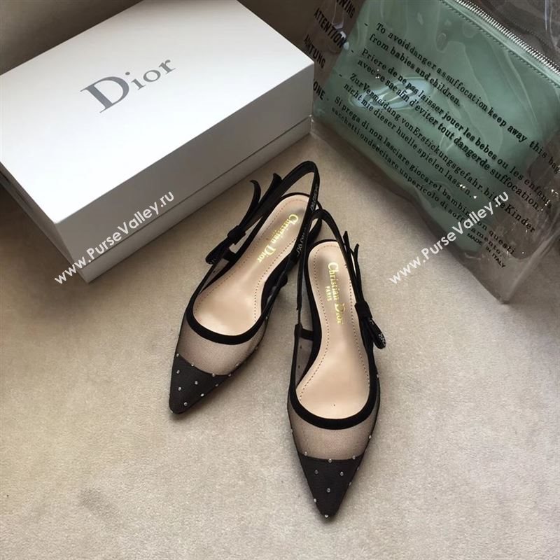 Dior Tulle Slingback Flat 190618