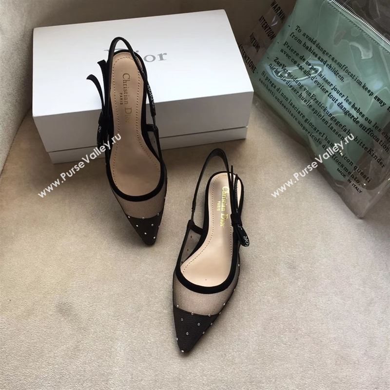 Dior Tulle Slingback Flat 190618