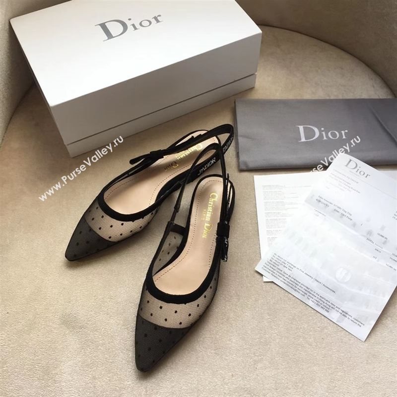 Dior Tulle Slingback Flat 190616