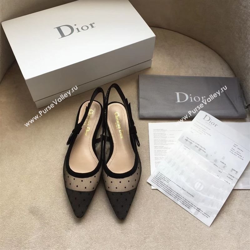 Dior Tulle Slingback Flat 190616