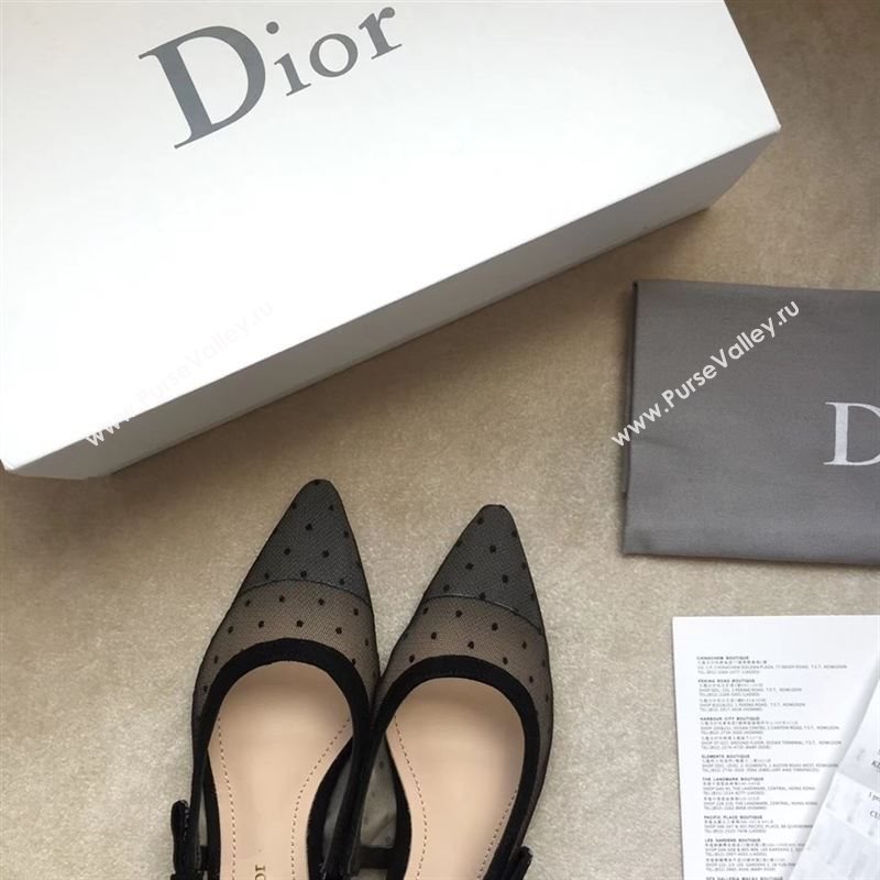 Dior Tulle Slingback Flat 190616