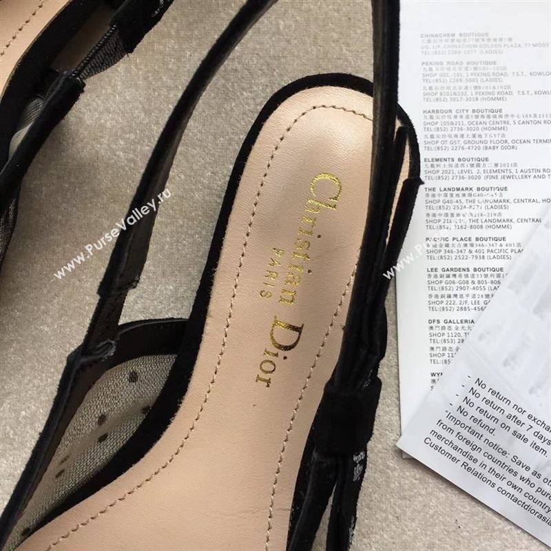 Dior Tulle Slingback Flat 190616