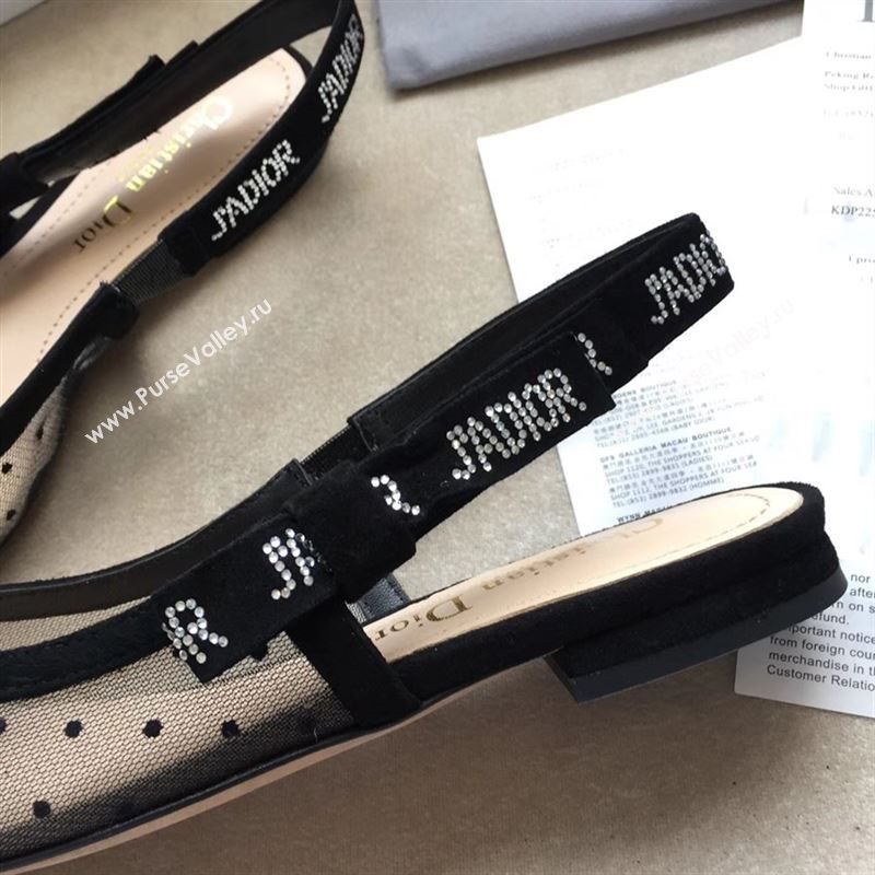 Dior Tulle Slingback Flat 190616