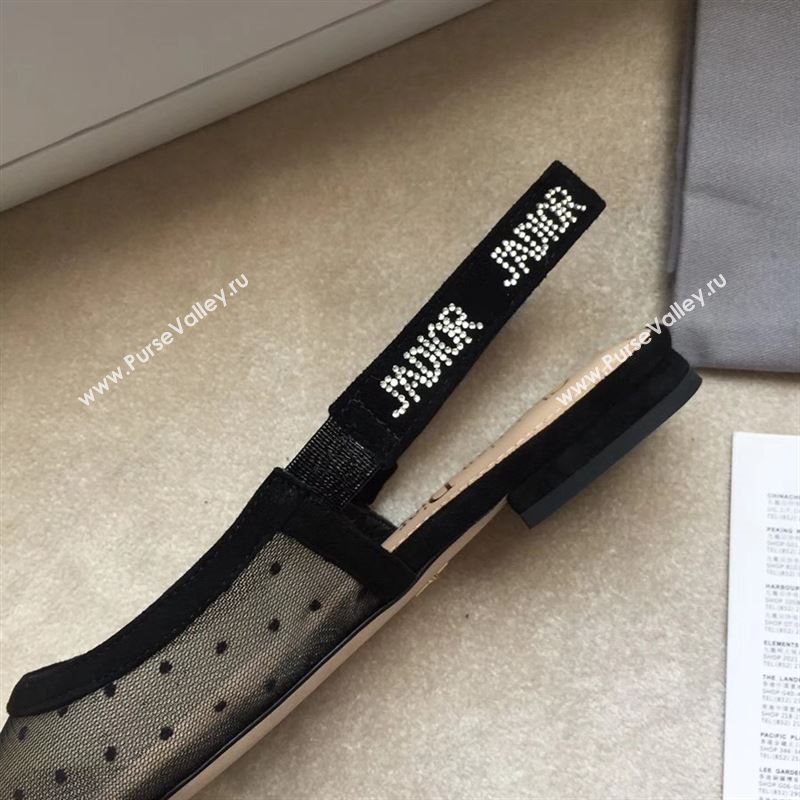 Dior Tulle Slingback Flat 190616
