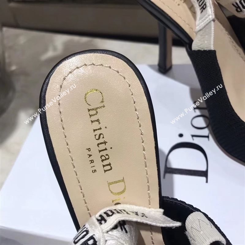 Dior Leather Slingback Flat With Heel 10cm 190746