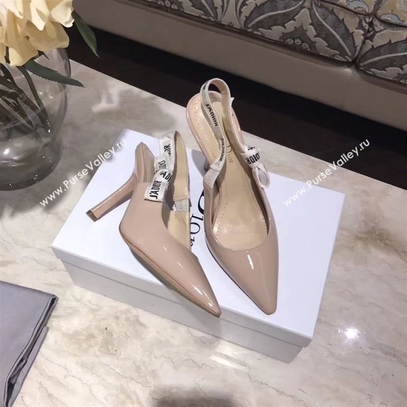 Dior Leather Slingback Flat With Heel 10cm 190747
