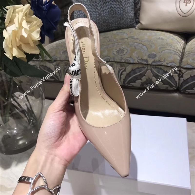 Dior Leather Slingback Flat With Heel 10cm 190747