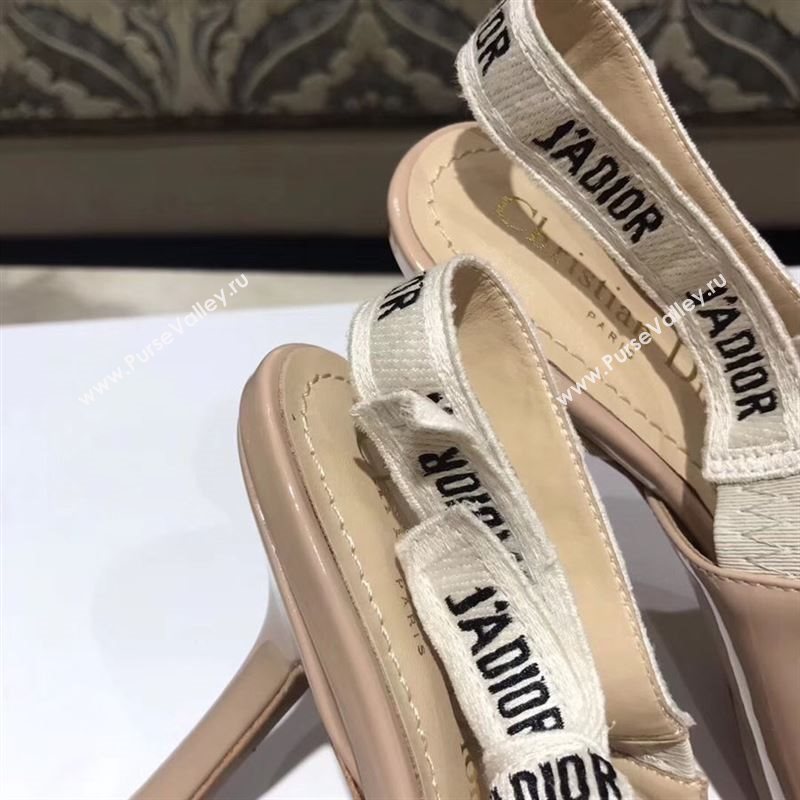 Dior Leather Slingback Flat With Heel 10cm 190747