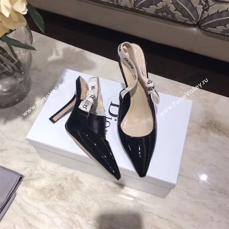 Dior Leather Slingback Flat With Heel 10cm 190743