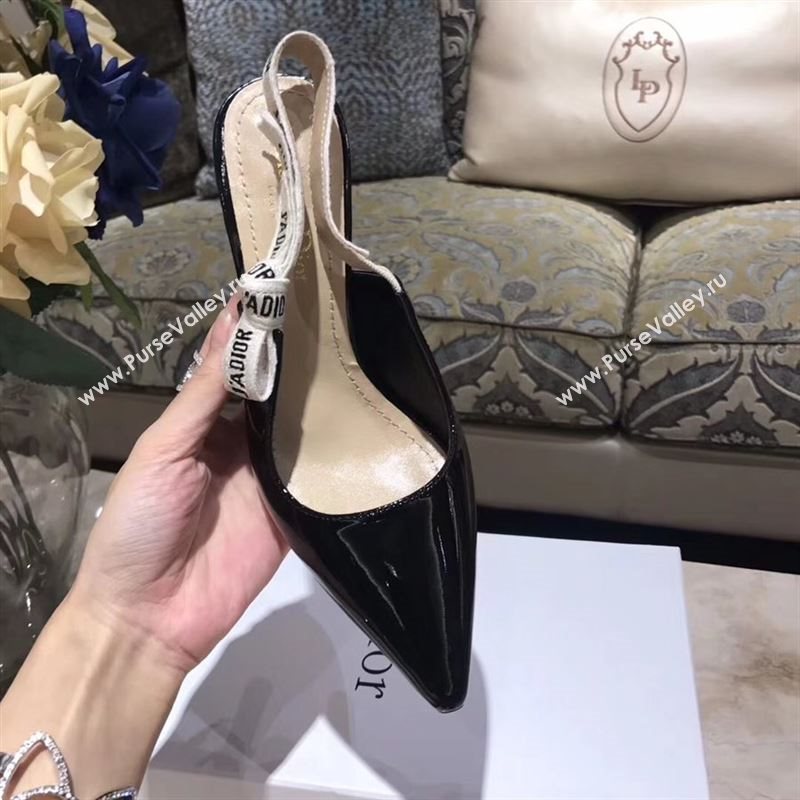 Dior Leather Slingback Flat With Heel 10cm 190743