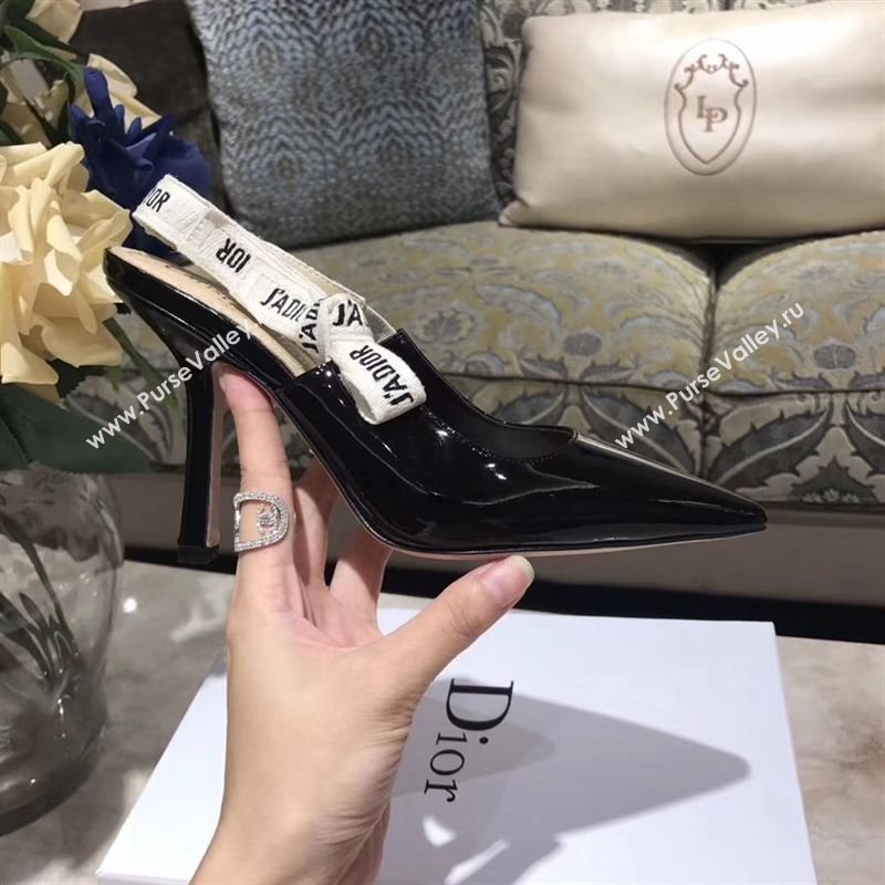 Dior Leather Slingback Flat With Heel 10cm 190743