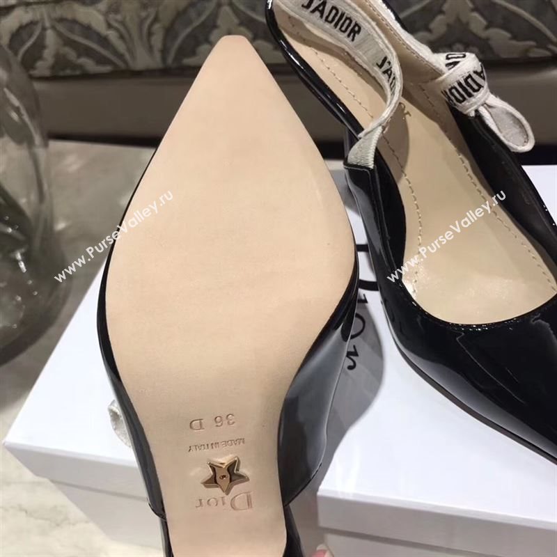 Dior Leather Slingback Flat With Heel 10cm 190743