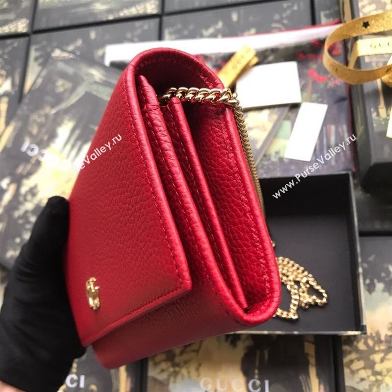 Gucci GG Marmont leather chain wallet 257835