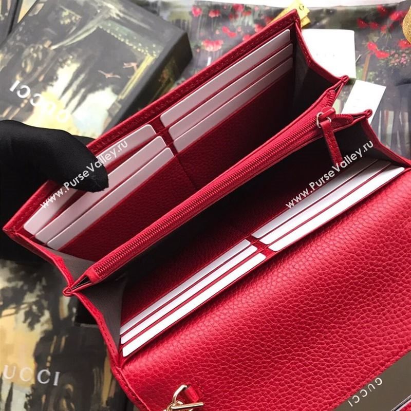 Gucci GG Marmont leather chain wallet 257835