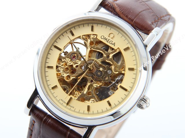 OMEGA Watch OM536 (Skeleton Automatic golden movement)