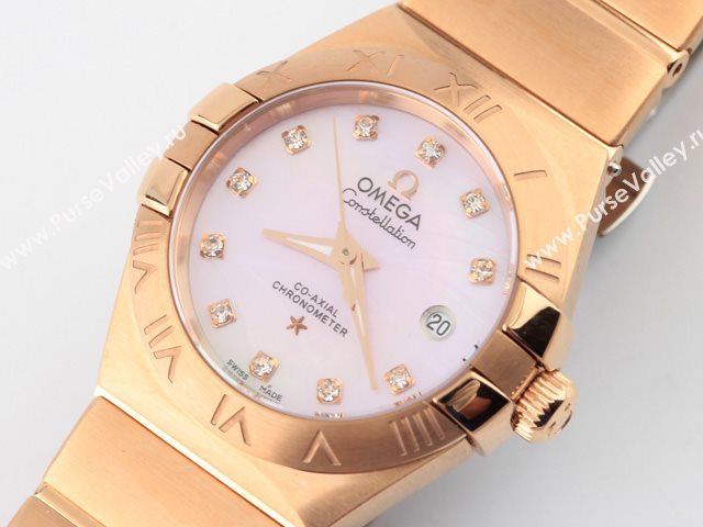 OMEGA Watch OM553 (Woman Swiss ETA2671 Back-Reveal Automatic white movement)