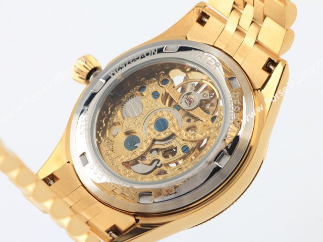 Rolex Watch ROL435 (Skeleton Automatic golden movement)