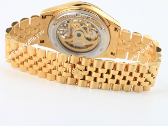 Rolex Watch ROL435 (Skeleton Automatic golden movement)