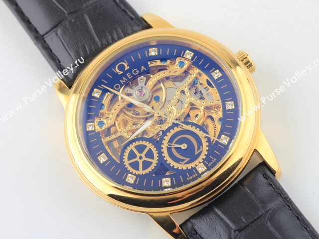 OMEGA Watch OM123 (Skeleton Automatic golden movement)